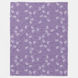 Manta Polar Flores Violeta