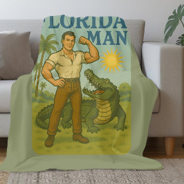 Manta Polar Florida Man Alligator Friend | Funny Retro Coastal