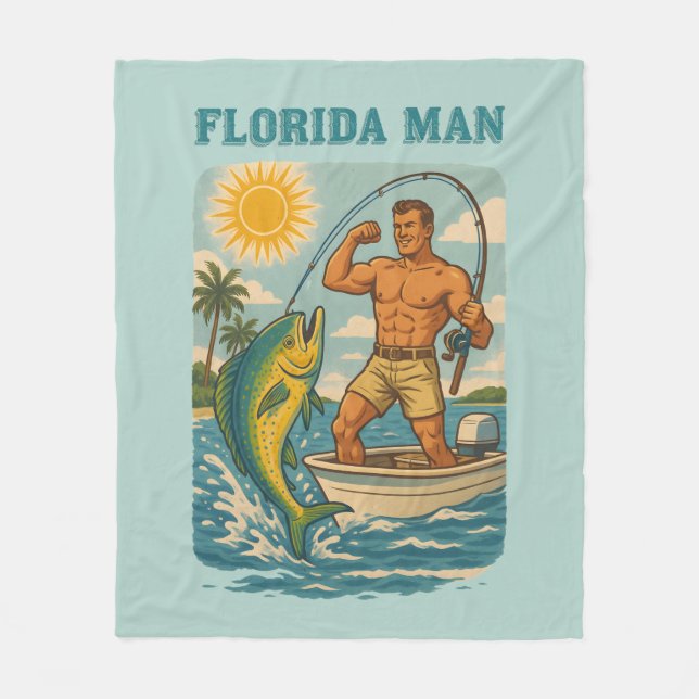 Manta Polar Florida Man -Coastal Fishing Boat- Retro Fisherman (Anverso)