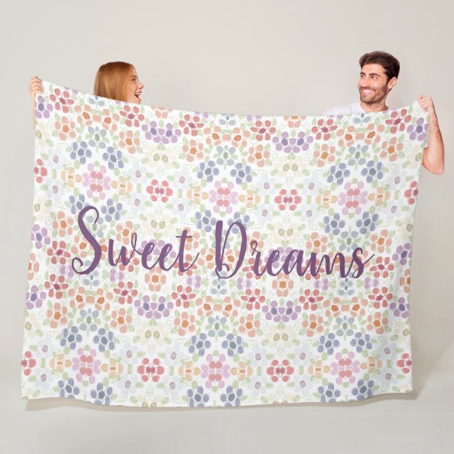 Manta Polar florido de bonito pastel (In situ)