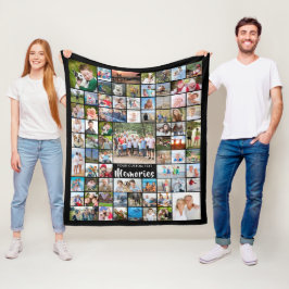 Manta Polar Flota de color editable personalizada de 74 Collag