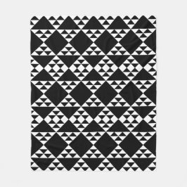 Manta Polar Flota del patrón triangular geométrico en blanco y