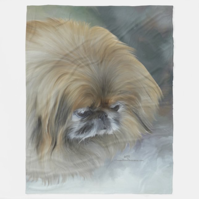 Manta Polar Flota Pekingese suave (Anverso)