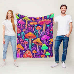 Manta Polar Flowe Neon Mushrooms Dance