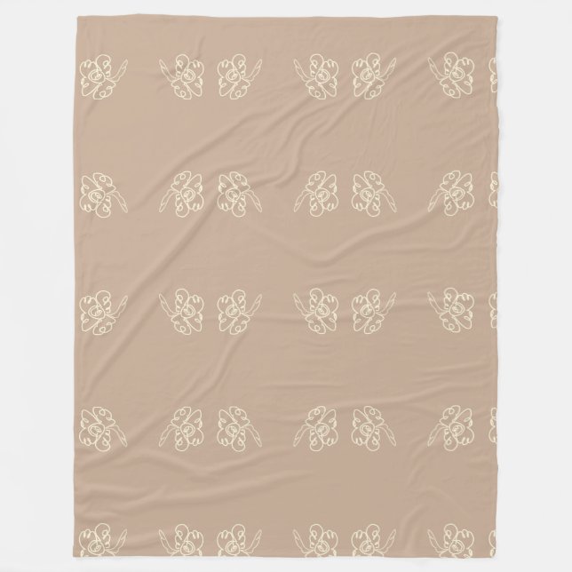 Manta Polar flower paint blanket (Anverso)