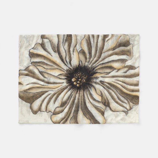 Manta Polar Flowerhead Fresco en Tan fondo (Frente (Horizontal))