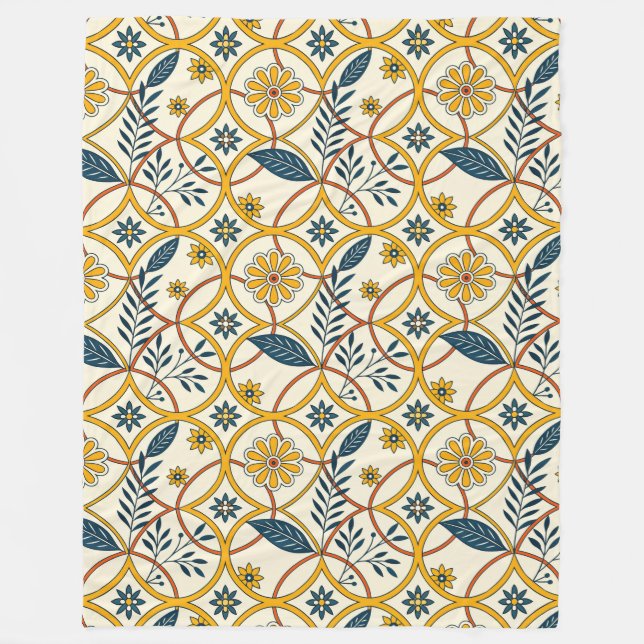 Manta Polar Flowers in circles (Anverso)