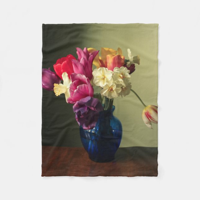 Manta Polar Flowers | Spring Flower Bouquet (Anverso)