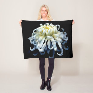 Manta Polar Flowers   White Chrysanthemum