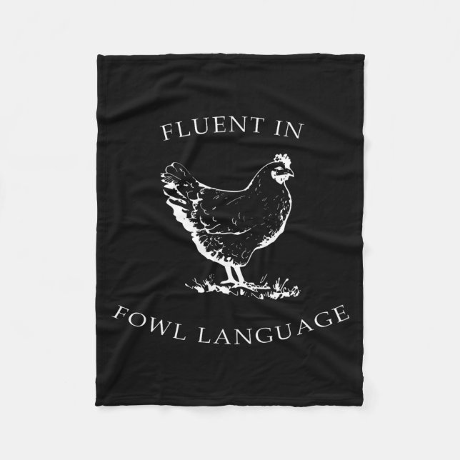Manta Polar Fluent In Fowl Language Funny Chicken Lovers Fathe (Anverso)