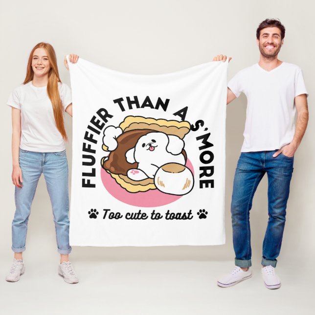 Manta Polar Fluffier Tha S’more - Perro y bollo de postre (In situ)