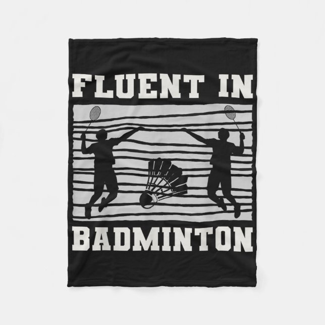 Manta Polar Fluido En Divertidas Racket De Bádminton  (Anverso)