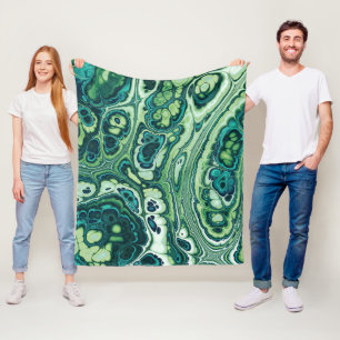 Manta Polar Flujo de mármol verde esmeralda