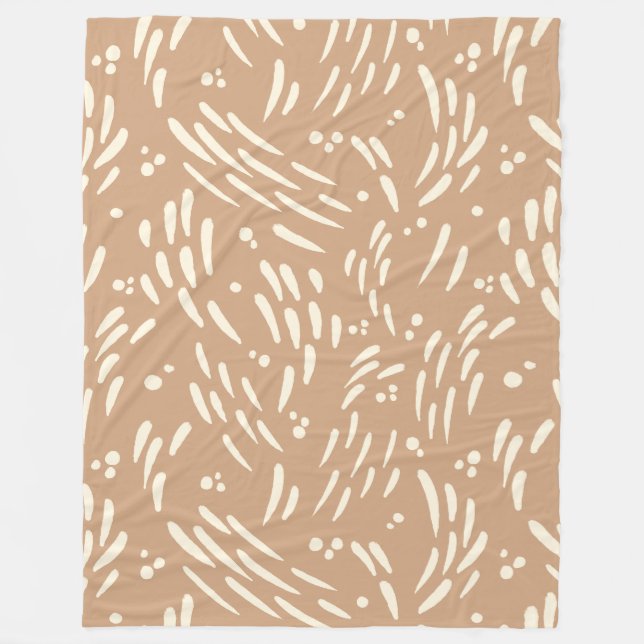 Manta Polar Flujo en Tan y Cream (Anverso)