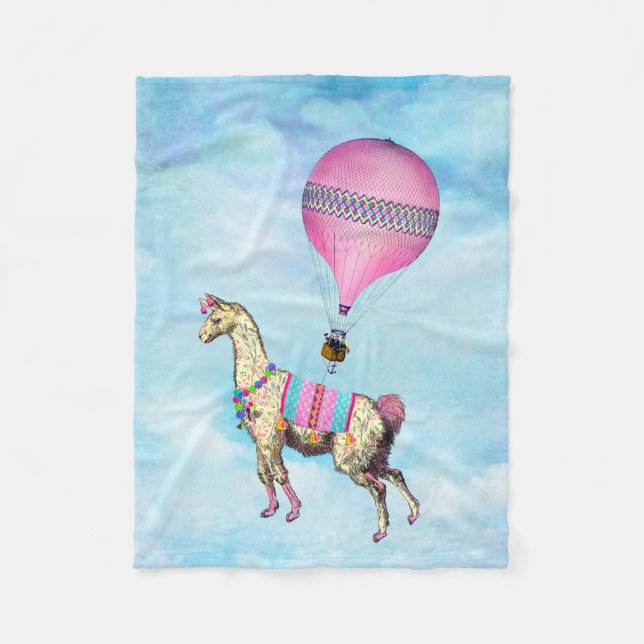 Manta Polar Flying Llama Fleece Blanket (Anverso)
