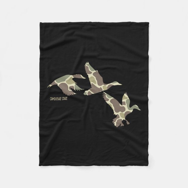 Manta Polar Flying Mallard Duck Camouflage Camo Caza de Patos  (Anverso)