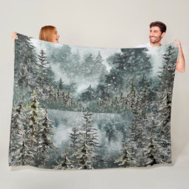 Manta Polar Foggy Mountain Woodland Frozen Lake Sofcover