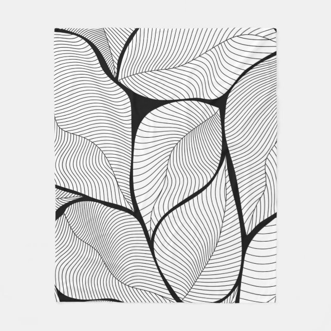 Manta Polar Foliage leaves background pattern (Anverso)