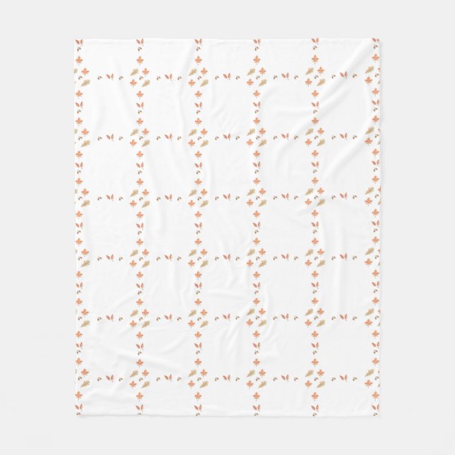 Manta Polar Foliage otoñal de acuarela (Anverso)