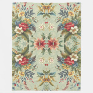 Manta Polar Foliage vintage de fondo verde claro