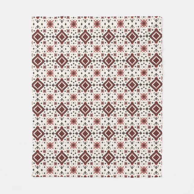 Manta Polar Folk Diamond Cross Stitch Seamless Pattern (Anverso)