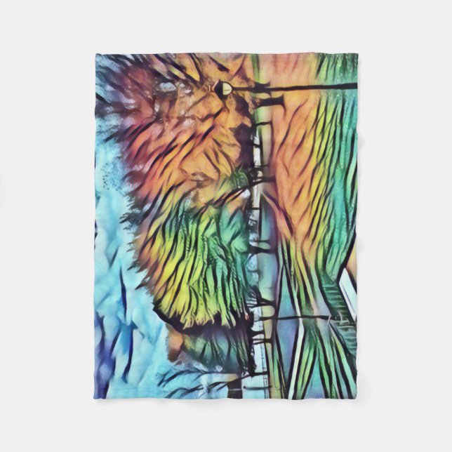 Manta Polar Follaje otoñal en el parque (Anverso)