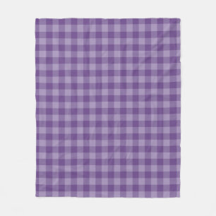 Manta Polar Fondo a cuadros violeta