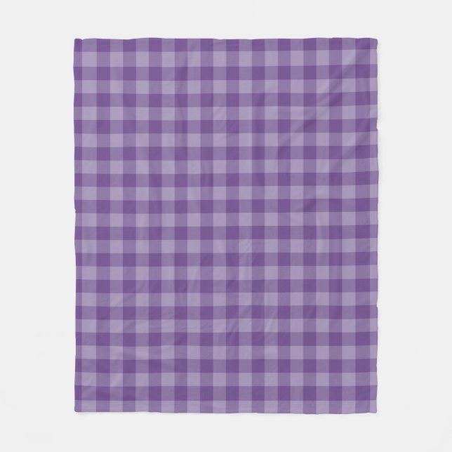 Manta Polar Fondo a cuadros violeta (Anverso)