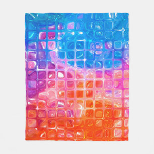 Manta Polar fondo abstracto.mosaico multicolor