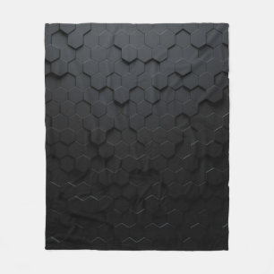 Manta Polar Fondo abstracto triangular negro, Surfa Grunge