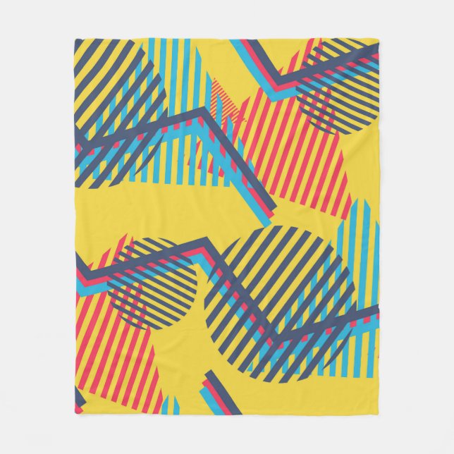 Manta Polar Fondo de arte pop, textura geométrica abstracta. (Anverso)