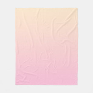Manta Polar Fondo de degradado rosa y amarillo pálido