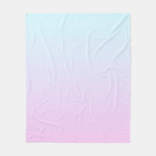 Manta Polar Fondo de degradado rosa y azul pastel