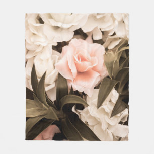Manta Polar Fondo de flores vintage, fondo de flores pastel