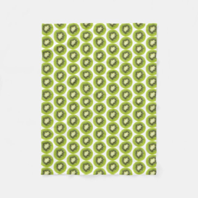 Manta Polar Fondo de fruta fresca kiwi. Patrón de rebajas redo (Anverso)