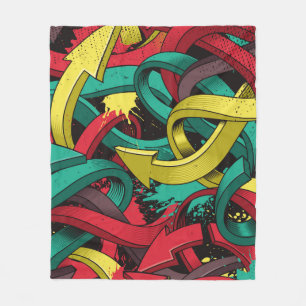 Manta Polar Fondo de grafiti en color oscuro