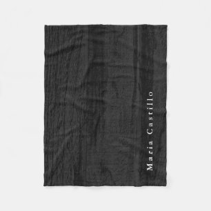 Manta Polar Fondo de Madera Gris Nombre moderno Minimalista