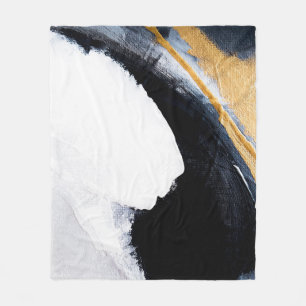 Manta Polar Fondo de textura de aceite abstracto. Oro de arte 