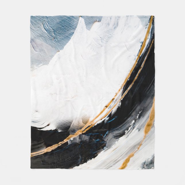 Manta Polar Fondo de textura de aceite abstracto. Pintar sobre (Anverso)