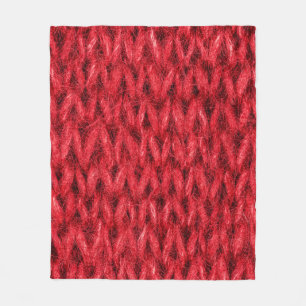 Manta Polar Fondo de textura de lana de punto rojo.