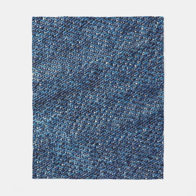 Manta Polar Fondo de textura de vaqueros de denim azul. (Anverso)