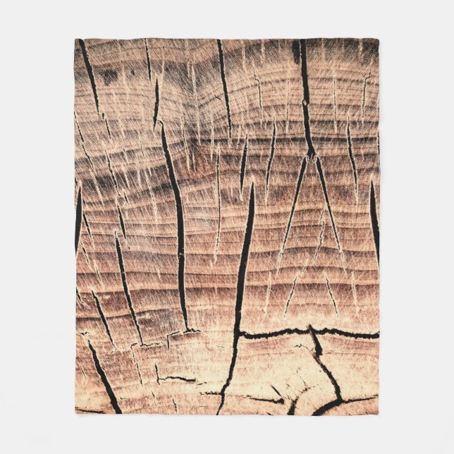 Manta Polar fondo de un stumpabstracto de madera, edad, enveje (Anverso)