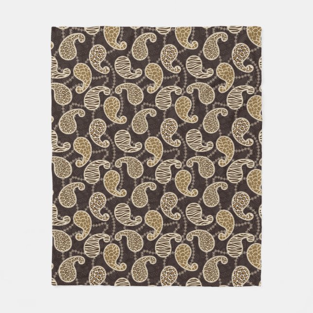 Manta Polar Fondo del estilo de Paisley (Anverso)