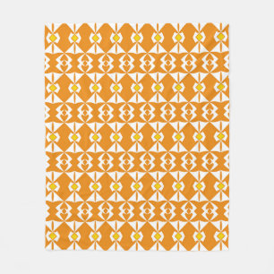 Manta Polar Fondo del naranja con una parte abstracta repetida
