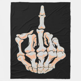 Manta Polar Fondo del satén del cráneo del dedo medio