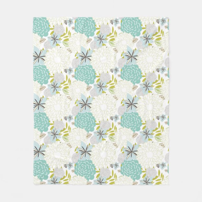 Manta Polar Fondo floral (Anverso)