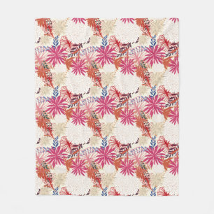 Manta Polar Fondo floral 3