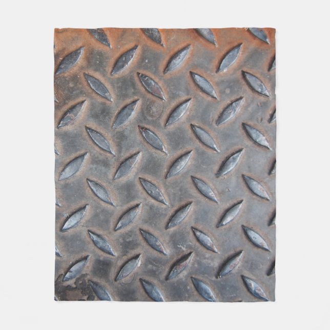 Manta Polar fondo metalizado de diamante grunge, Surf de acero (Anverso)