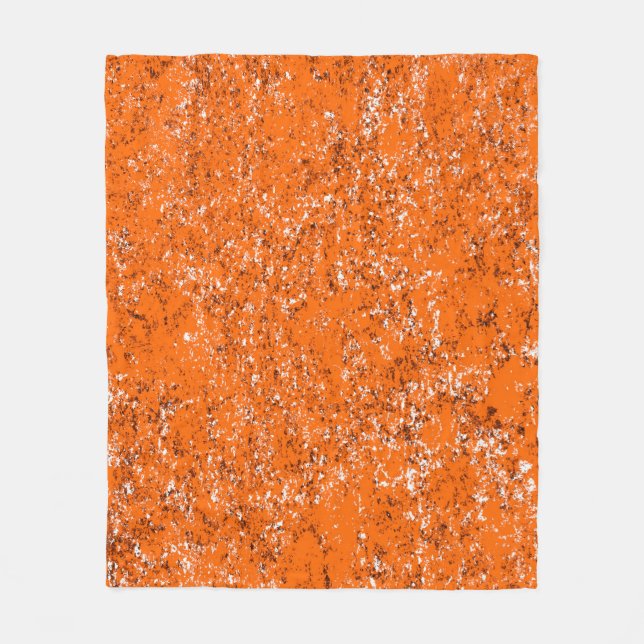 Manta Polar Fondo moreno oscuro. Naranja blanco negro o (Anverso)