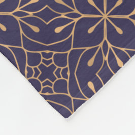 Manta Polar Fondo Ornamental De Lujo En Color Dorado